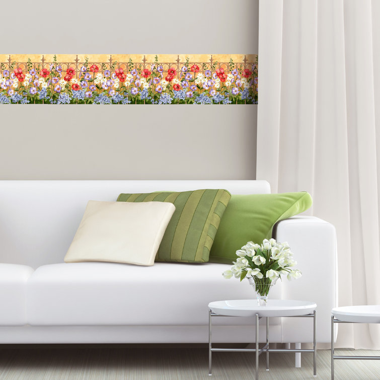 Winston Porter Cottage Garden Wallpaper Border Floral Border Wall